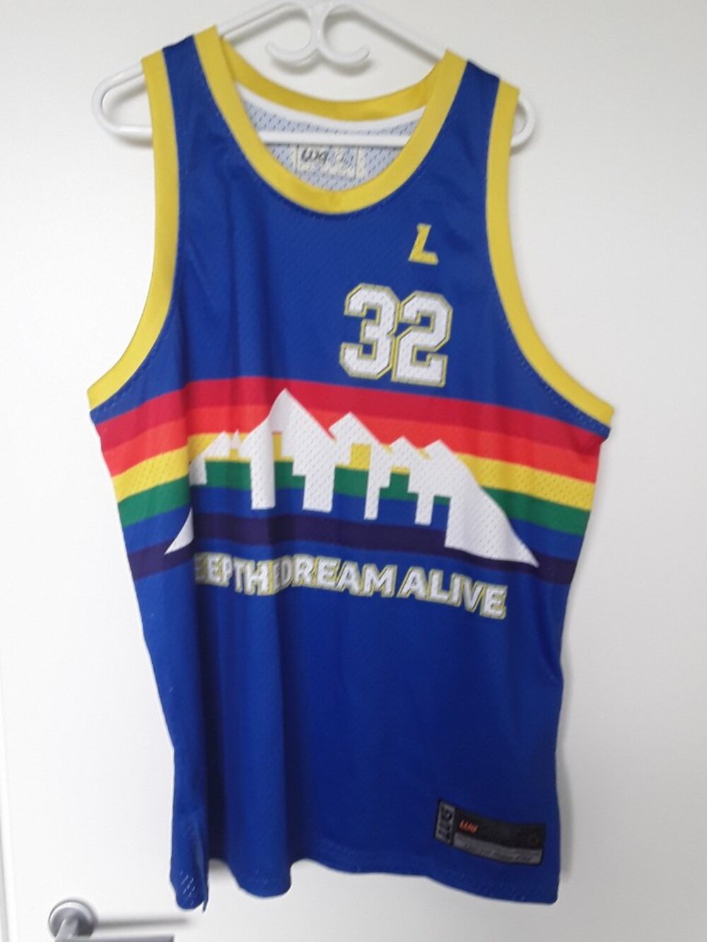 Lug “Keep The Dream Alive” Basketball Jersey #33 – Blue with Rainbow Stripe